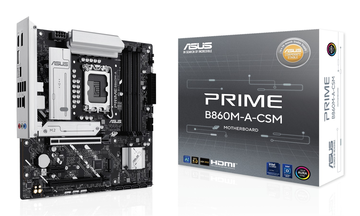 ASUS PRIME B860M-A-CSM Scheda Madre Micro ATX LGA 1851 con DDR5, PCIe 5.0, 2 Slot M.2 e Ethernet 2.5 GB