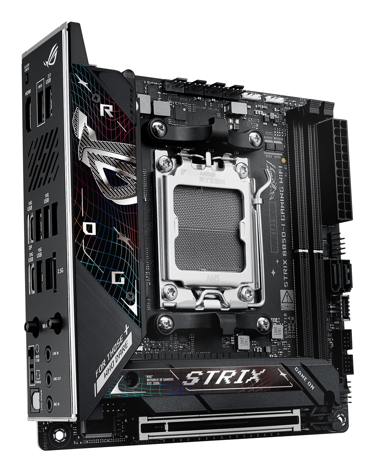 ASUS ROG STRIX B850-I Gaming WiFi - Scheda Madre Mini-ITX AM5 con DDR5, PCIe 5.0 e WiFi 7