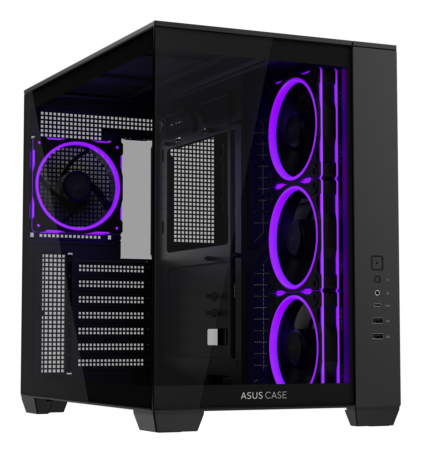 ASUS A32 PLUS Case ATX Nero con Design Panoramico e Vetro Temperato