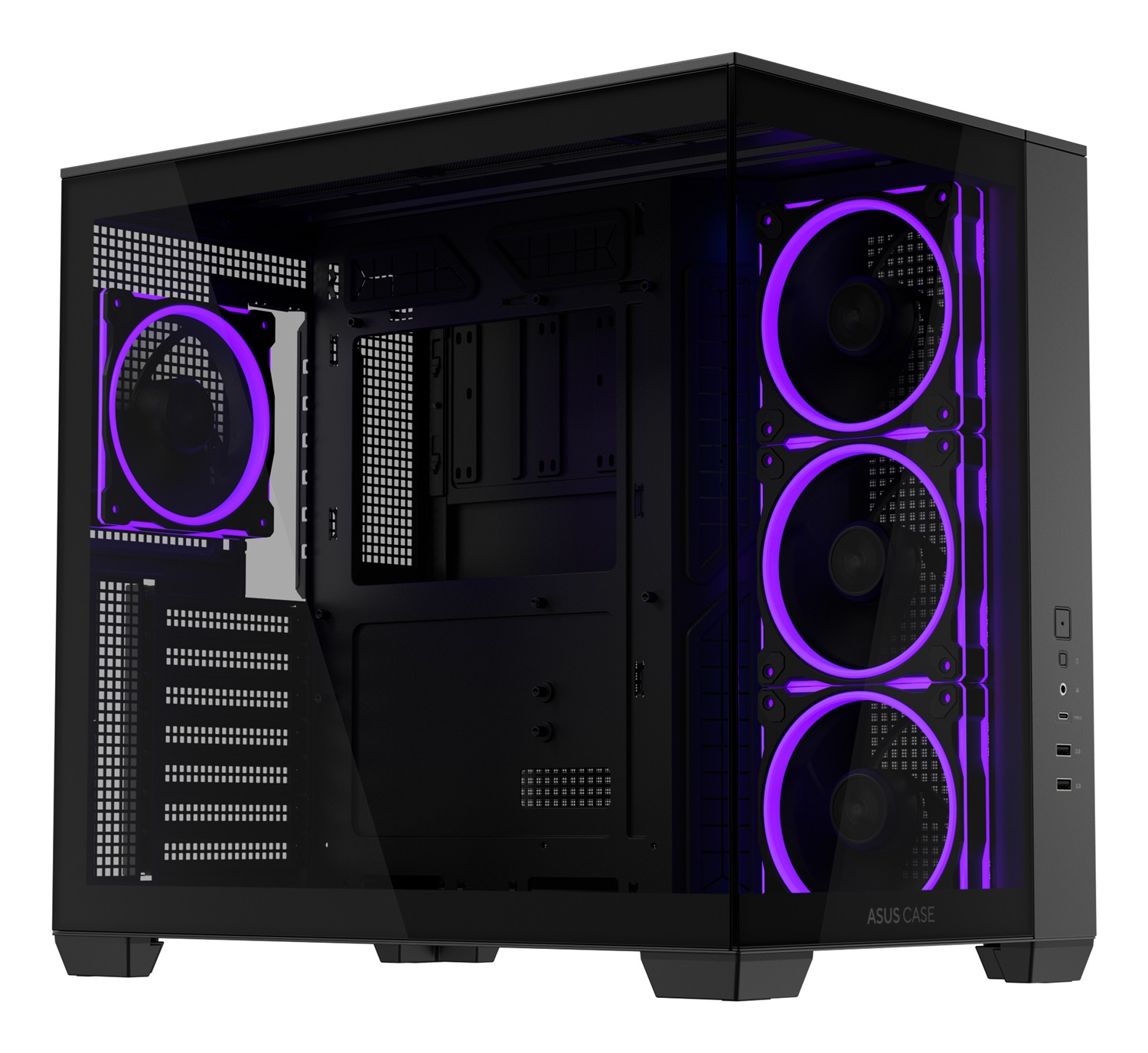 ASUS A32 PLUS Case ATX Nero con Design Panoramico e Vetro Temperato