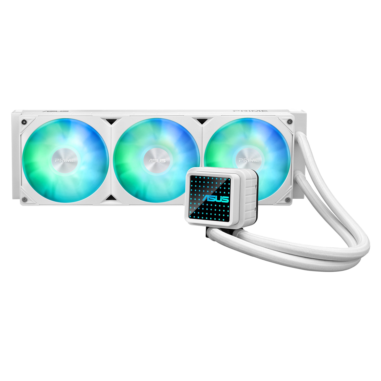 ASUS Prime LC 360 ARGB White Edition - Raffreddatore a Liquido All-In-One 360mm con 3 Ventole da 12 cm e Illuminazione ARGB, Bianco