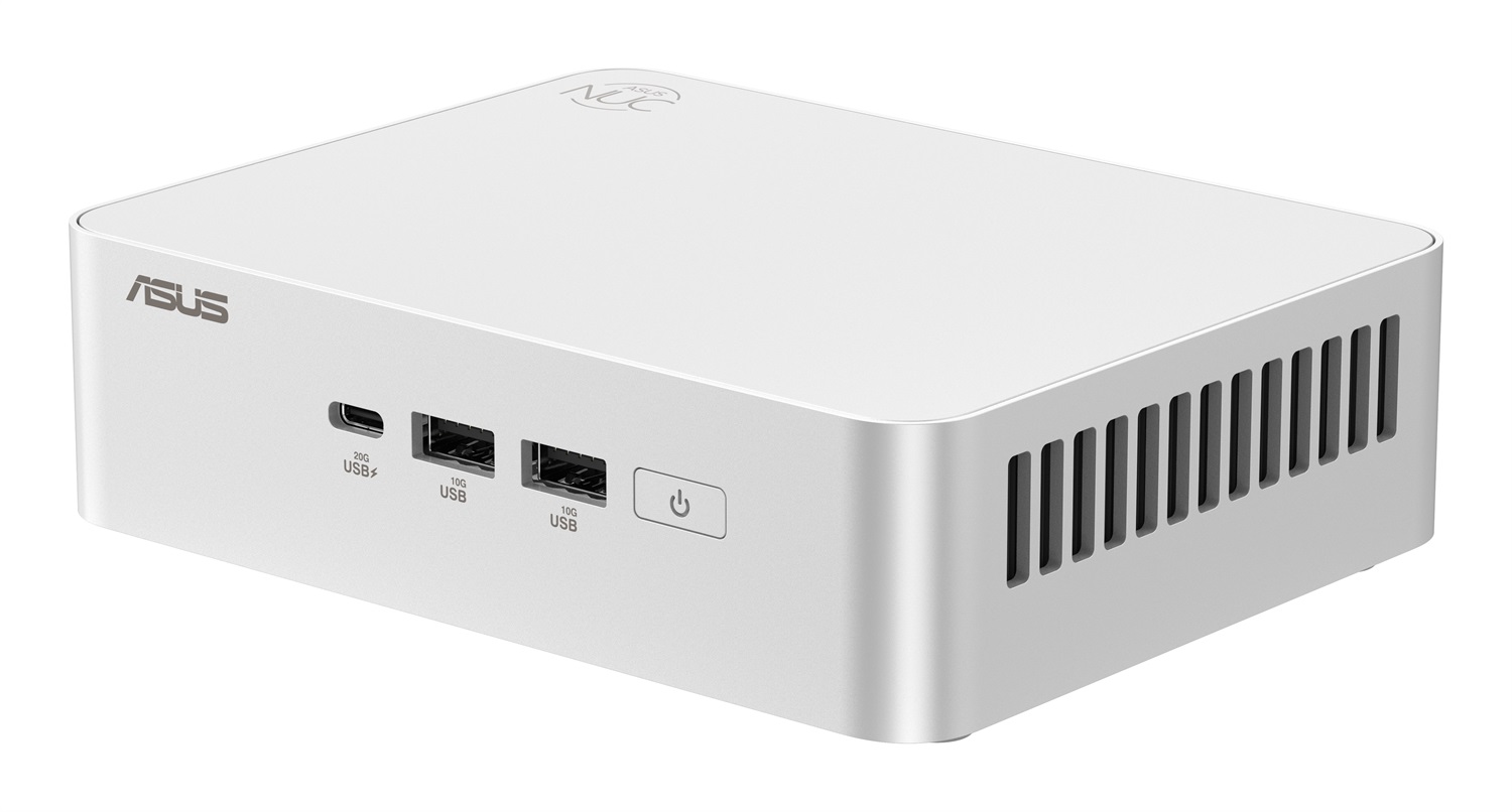 ASUS NUC 15 Pro RNUC15CRSU500002 Mini PC Barebone Bianco con Intel Core Ultra 5 225H, RAM fino a 192 GB DDR5, SSD M.2, Wi-Fi 7 e Bluetooth 5.4
