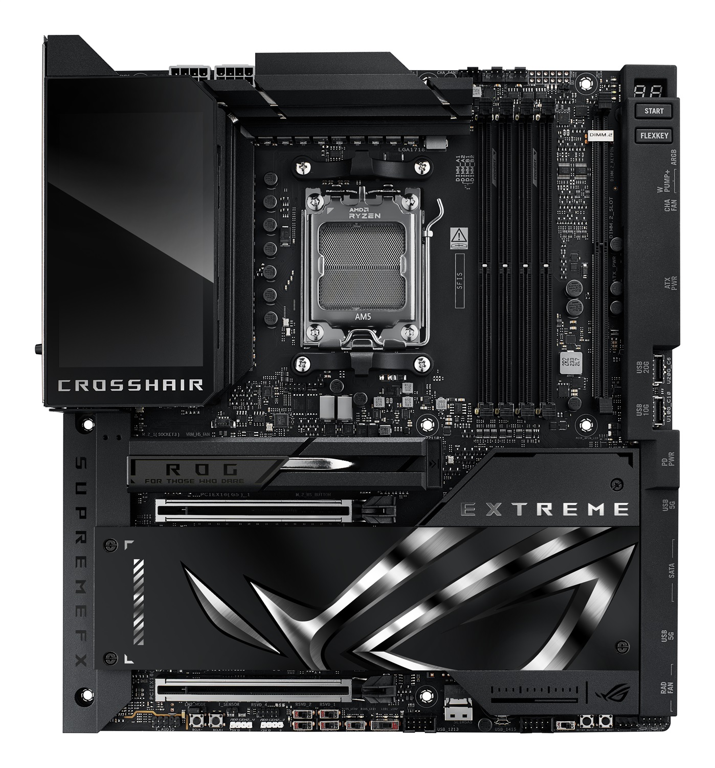 ASUS ROG CROSSHAIR X870E EXTREME - Scheda Madre E-ATX Socket AM5 DDR5, Chipset AMD X870E, Compatibile con AMD Ryzen 7000/8000/9000