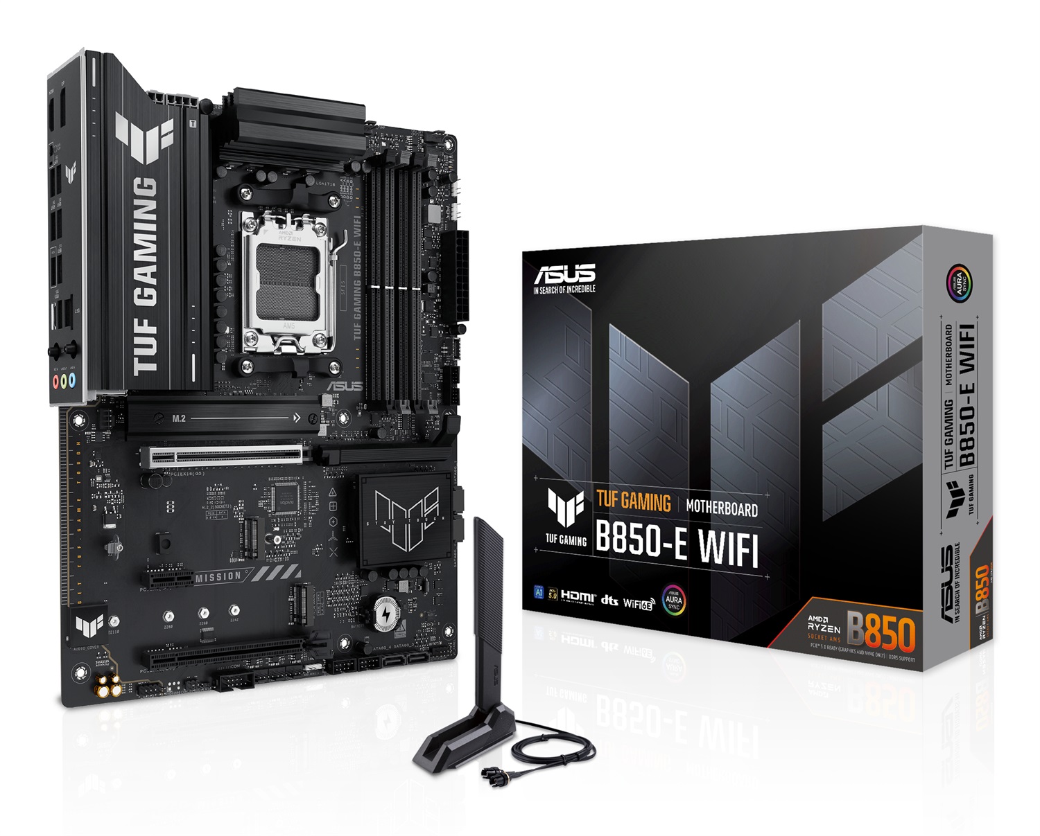 ASUS TUF GAMING B850-E WIFI Scheda Madre ATX Socket AM5 con DDR5, PCIe 5.0, WiFi 6E e USB-C 20 Gbps