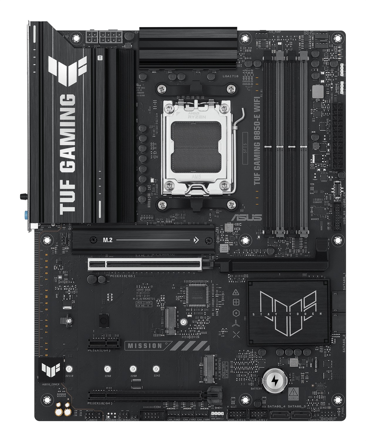 ASUS TUF GAMING B850-E WIFI Scheda Madre ATX Socket AM5 con DDR5, PCIe 5.0, WiFi 6E e USB-C 20 Gbps