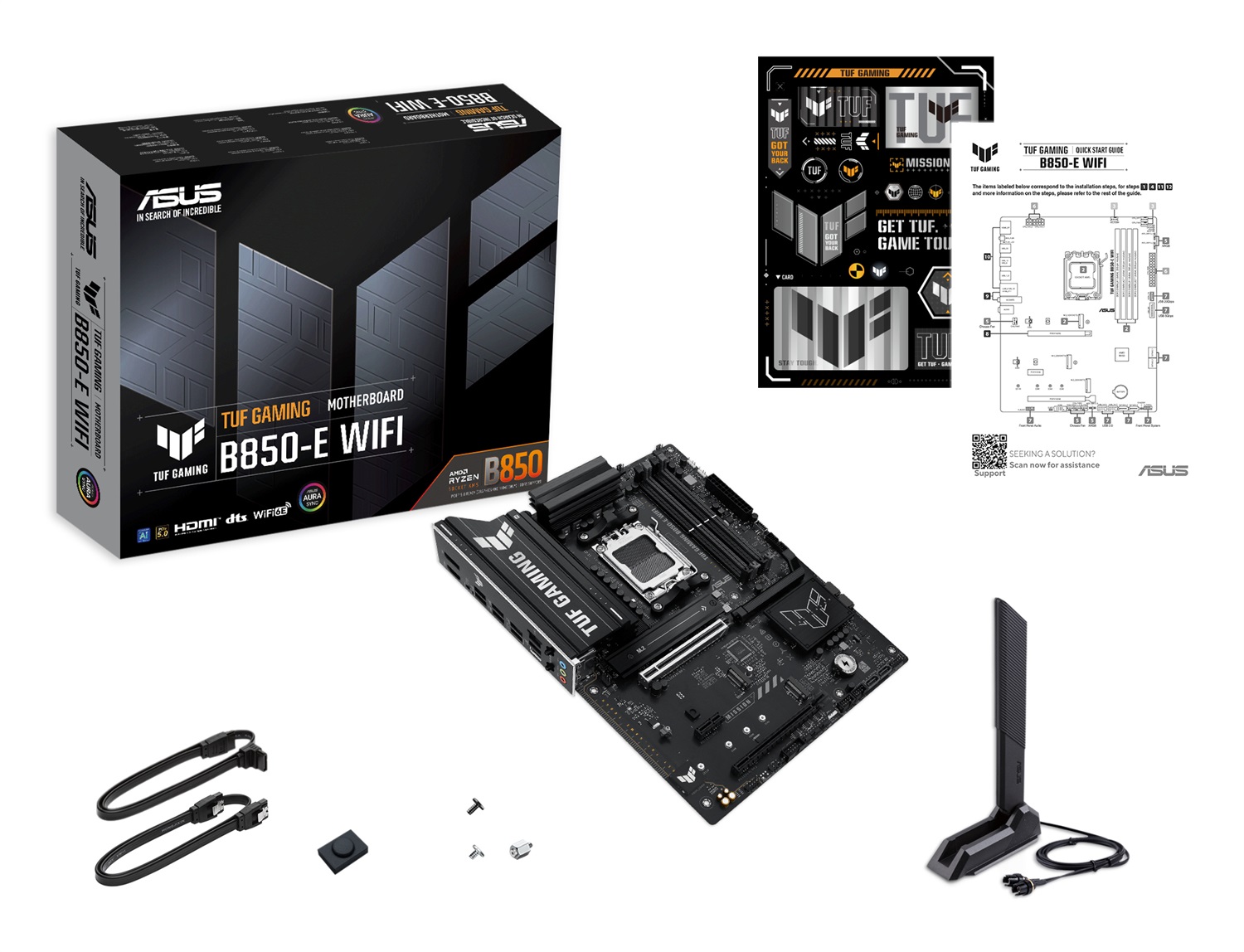 ASUS TUF GAMING B850-E WIFI Scheda Madre ATX Socket AM5 con DDR5, PCIe 5.0, WiFi 6E e USB-C 20 Gbps