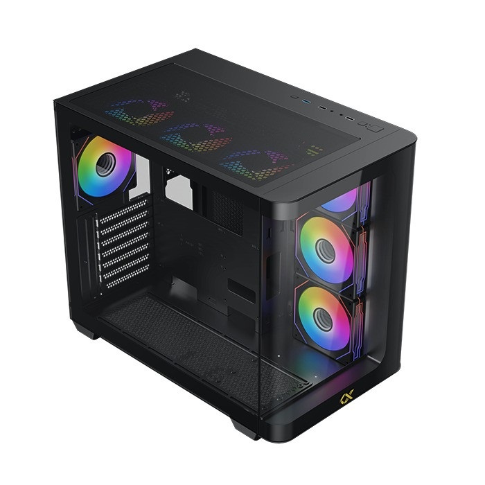 Xigmatek Pano - Case PC Mid-Tower E-ATX Nero con Illuminazione ARGB