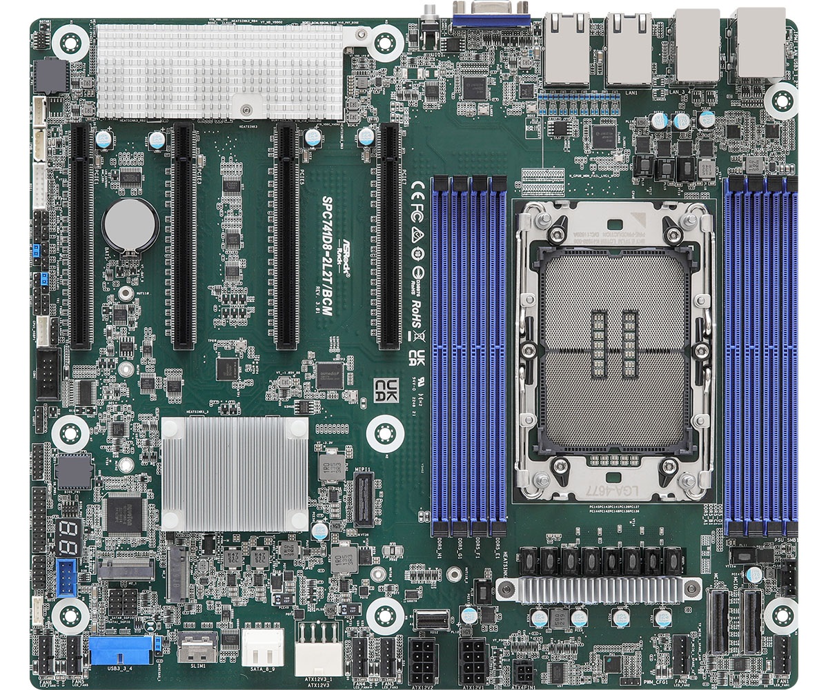 Asrock SPC741D8-2L2T/BCM Scheda Madre Intel C741 LGA 4677 (Socket E) - Compatibile con Intel® Xeon®, DDR5-SDRAM, DIMM