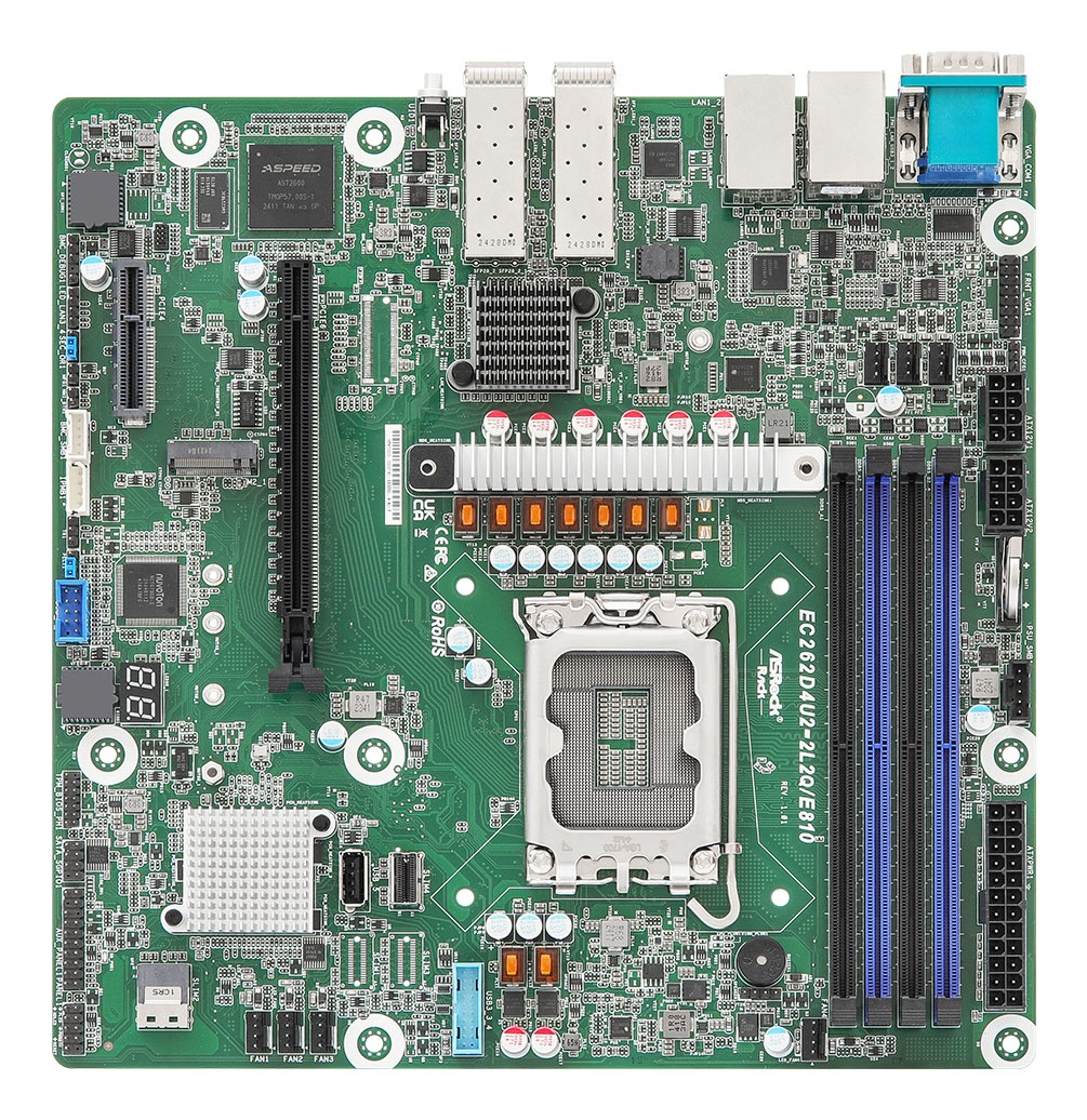 Asrock EC262D4U2-2L2Q/E810 Scheda Madre Intel C262 LGA 1700 Micro ATX DDR5