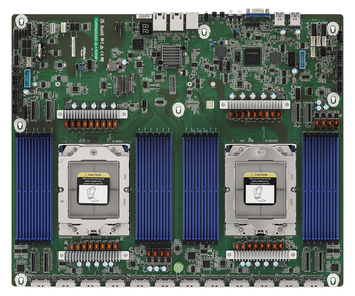 Asrock TURIN2D24G-2L /500W Scheda Madre AMD SoC Socket SP5 con 6 GB di Memoria