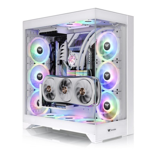 Thermaltake CTE E600 MX Midi Tower Bianco - Compatibile con ATX, EATX, micro ATX, Mini-ITX, Vetro Temperato, 3 Ventole 140mm
