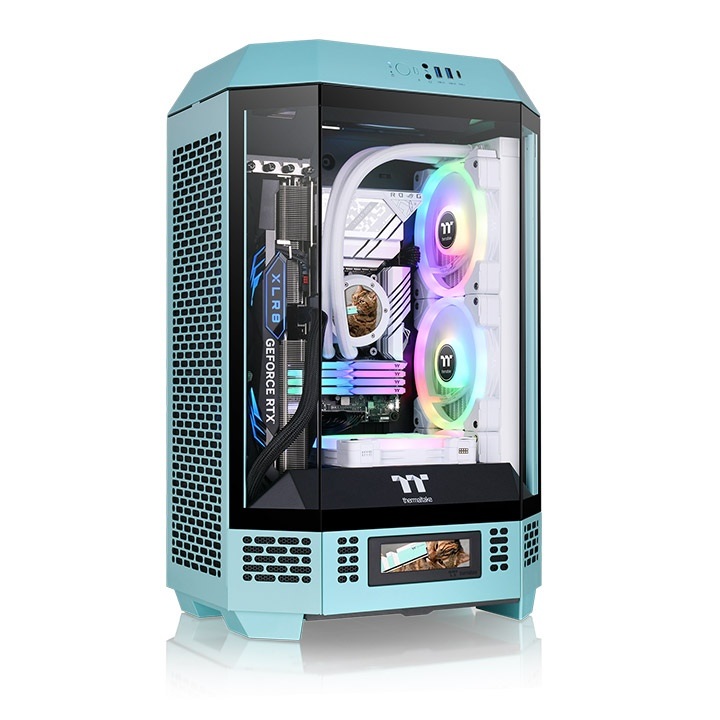 Thermaltake The Tower 300 Micro Tower Turquoise con Vetro Temperato - Compatibile Mini-ITX e Micro-ATX