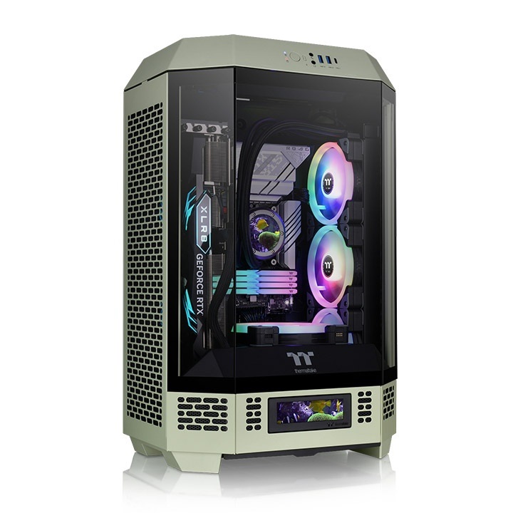 Thermaltake 300 Matcha Green Micro Tower Chassis - Supporto Mini ITX e Micro ATX, Colore Verde