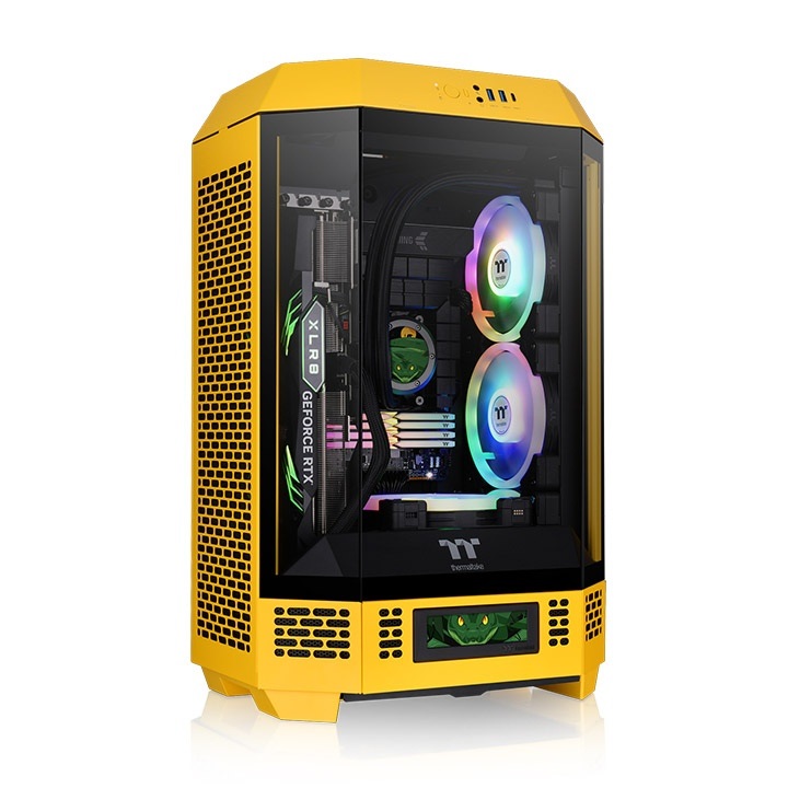 Thermaltake 300 Bumblebee Micro Tower Giallo - Case PC Micro ATX con supporto per ventole e radiatori