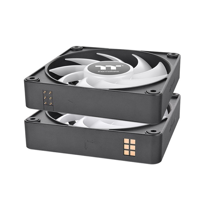 Thermaltake CT120 EX ARGB Ventilatore 12 cm - 3 Fan Pack, Nero e Bianco, 500-2000 Giri/min, 28,5 dB