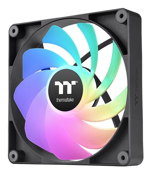Thermaltake CT120 Reverse ARGB - Ventole di Raffreddamento 120mm con Illuminazione ARGB, 2 Pz, 500-2000 RPM, Nero