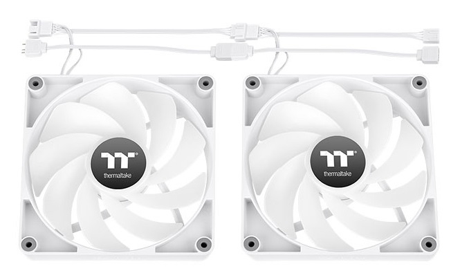 Thermaltake CT140 Reverse ARGB | Ventilatore 14 cm Bianco | 2 pz | Raffreddamento Efficiente 500-2000 RPM | Illuminazione ARGB