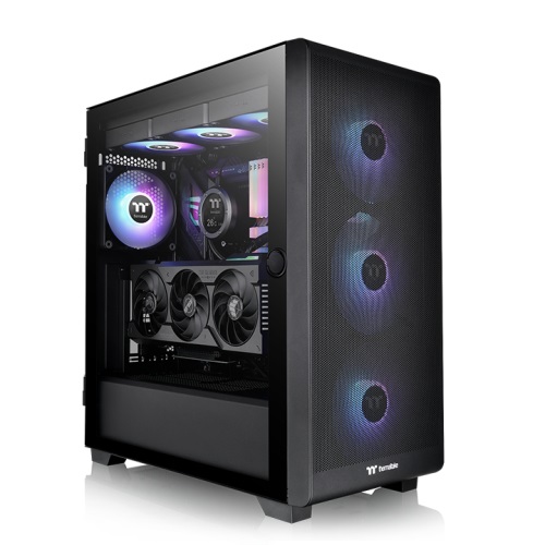 Thermaltake S250 TG Midi Tower Nero - Case ATX con Ventole ARGB e Pannello in Vetro Temperato