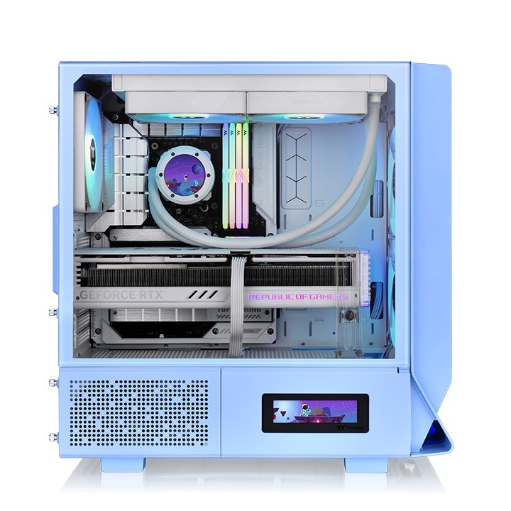 Thermaltake Ceres 330 TG ARGB Midi Tower Blu Chiaro con Vetro Temperato e Ventole da 140 mm