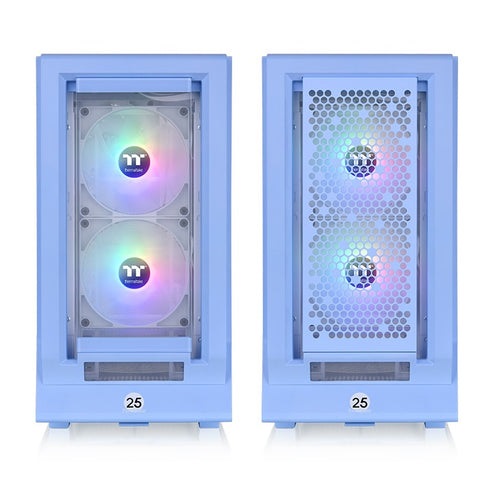 Thermaltake Ceres 350 MX Midi Tower Blu - Case PC con Ventole RGB, 2x USB-A, 1x USB-C