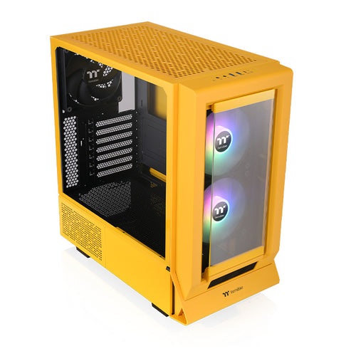 Thermaltake Ceres 350 MX Bumblebee Midi Tower - Case PC ATX, E-ATX, micro ATX, Mini-ITX, Ventola 140 mm, Colore Giallo