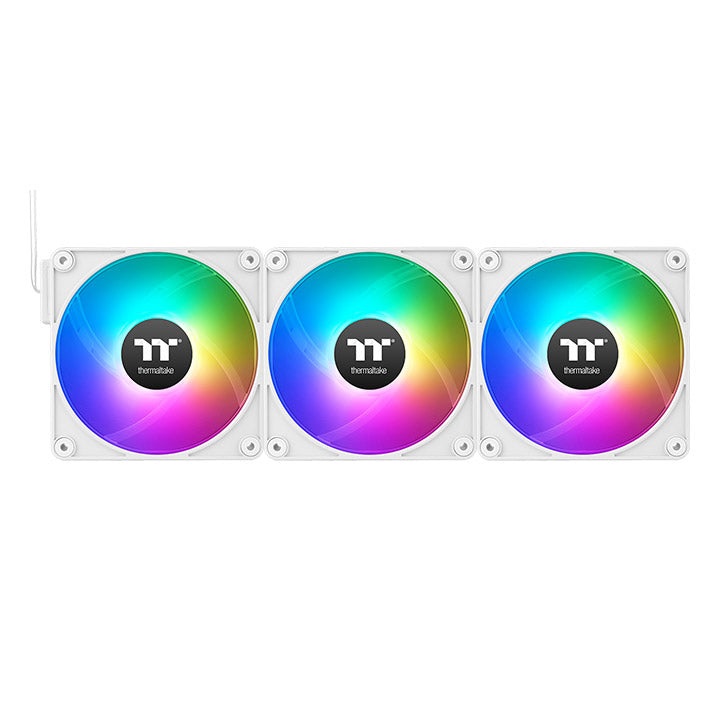 Thermaltake CL-F191-PL14SW-A Ventilatore di Raffreddamento 14 cm Bianco con LED RGB - Confezione da 3 pz