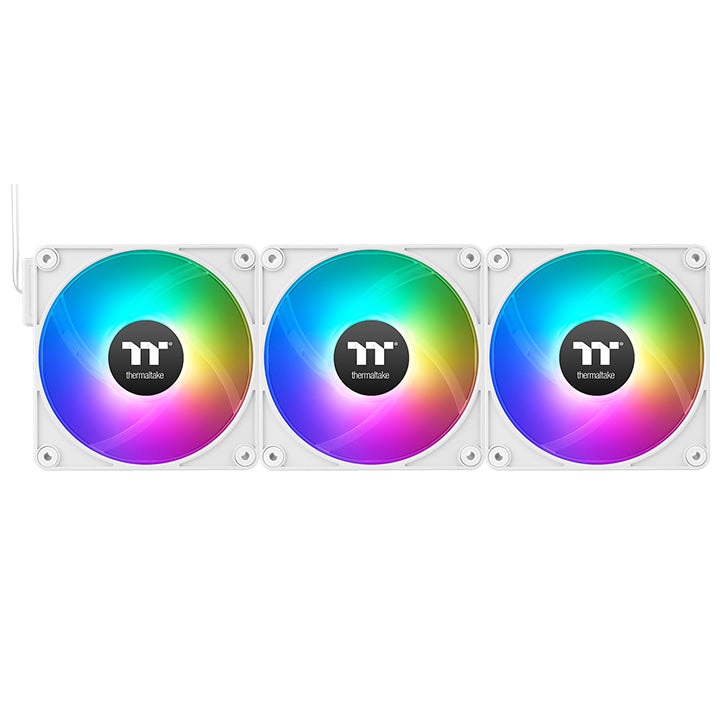 Thermaltake CL-F195-PL14SW-A Ventilatore da 14 cm Bianco con Illuminazione LED - Pacco da 3