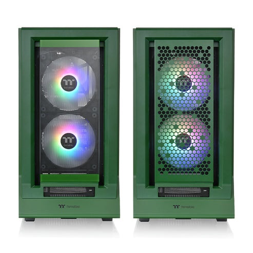 Thermaltake Ceres 350 MX Midi Tower Verde - Case PC con Ventole RGB, Compatibile ATX e E-ATX