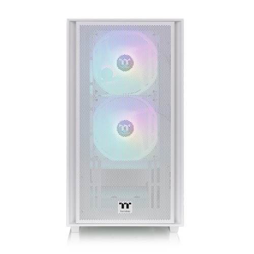 Thermaltake Versa H16 TG ARGB Micro Tower Bianco - Case compatto con vetro temperato, 3 ventole ARGB, compatibile con Mini ITX e Micro ATX