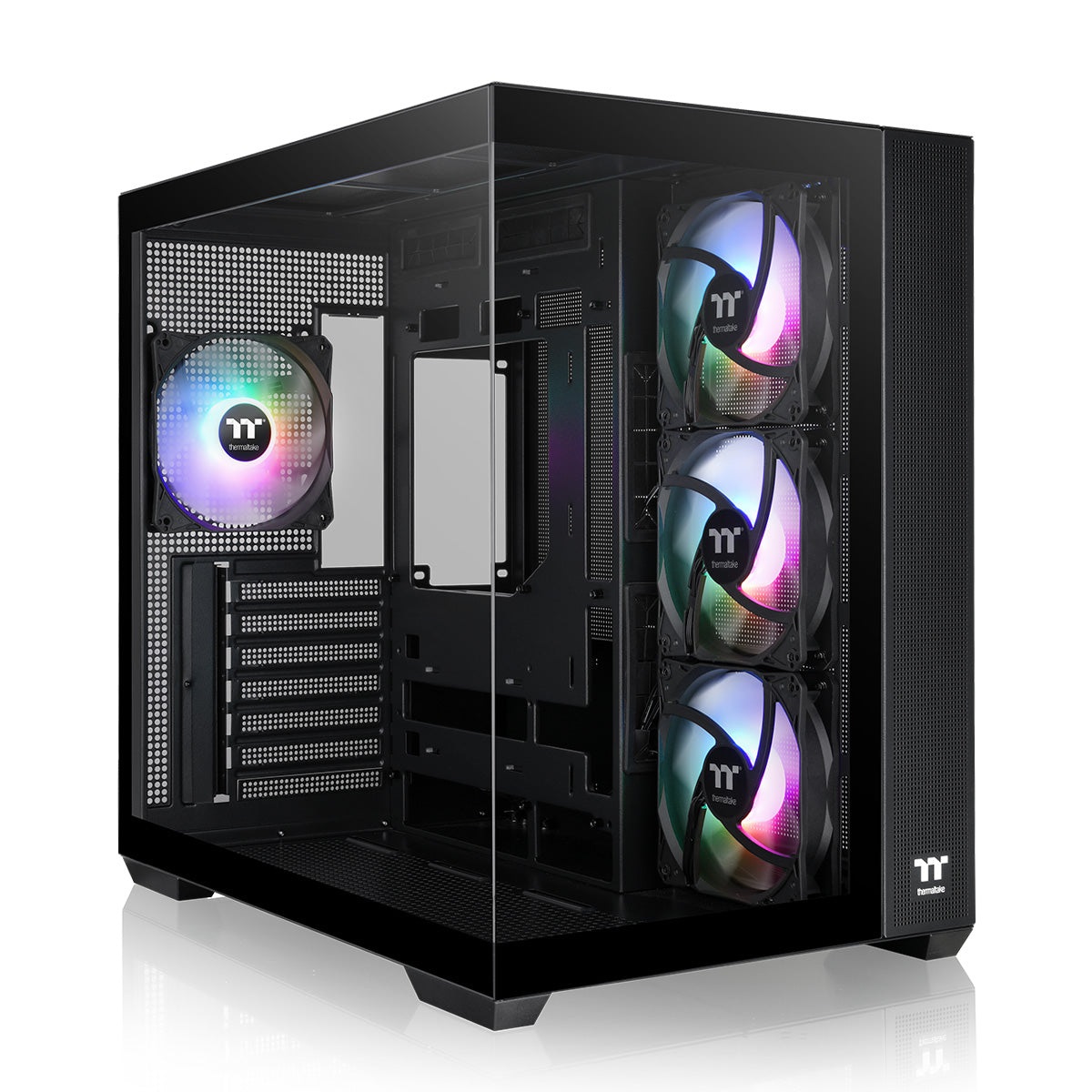 Thermaltake View 380 TG ARGB Midi Tower Nero - Case PC con Vetro Temperato, Compatibile con Mini ITX, Micro ATX e ATX
