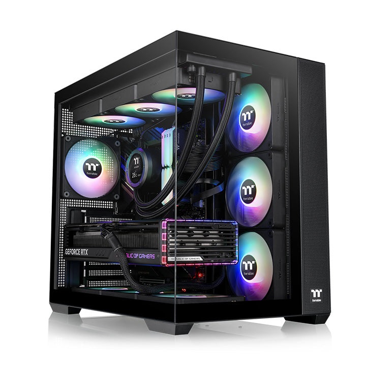 Thermaltake View 380 TG ARGB Midi Tower Nero - Case PC con Vetro Temperato, Compatibile con Mini ITX, Micro ATX e ATX