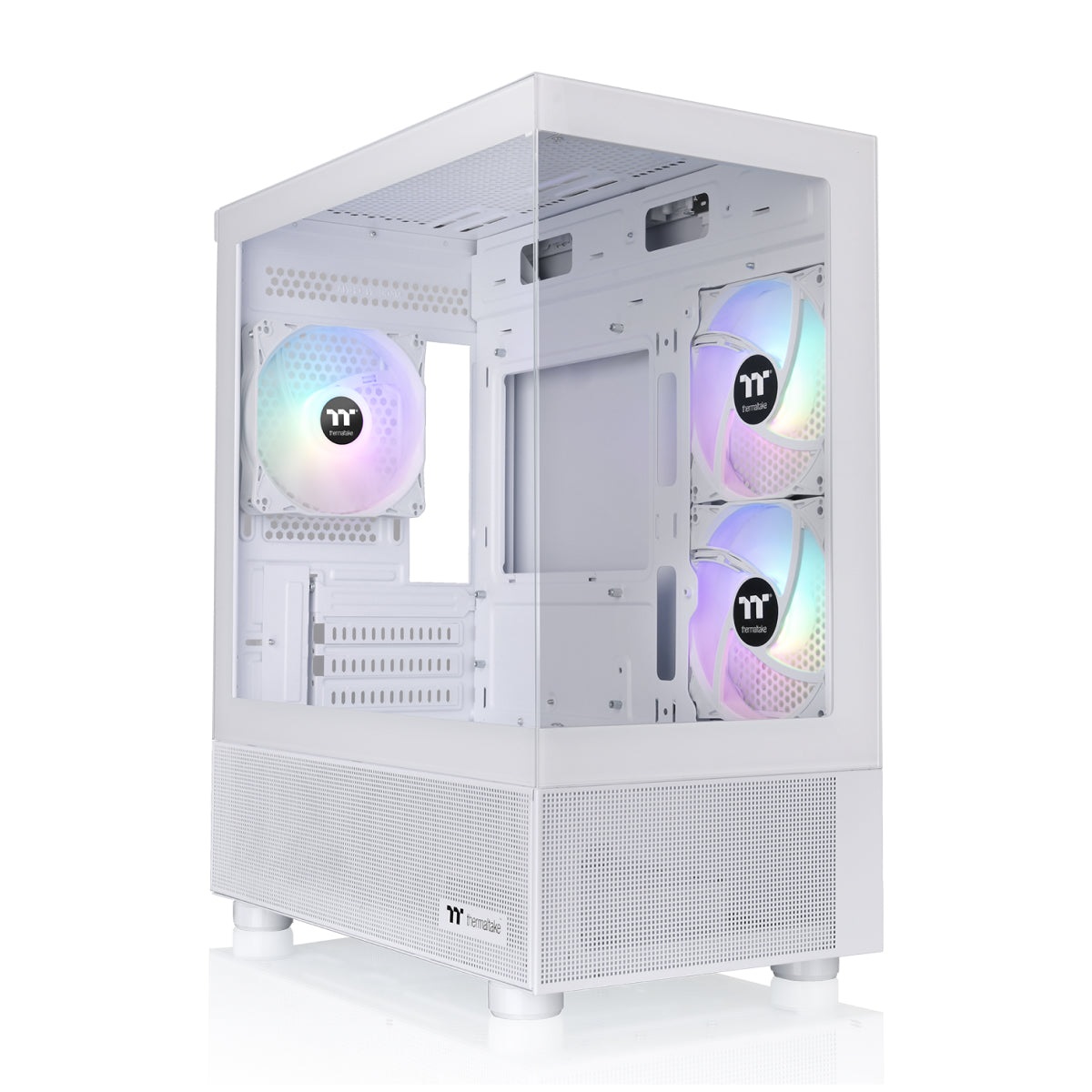 Thermaltake View 170 TG ARGB Snow Micro Tower Bianco - Compatibile con Micro-ATX e Mini-ITX, Vetro Temperato