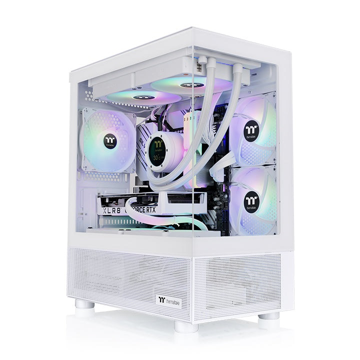 Thermaltake View 170 TG ARGB Snow Micro Tower Bianco - Compatibile con Micro-ATX e Mini-ITX, Vetro Temperato