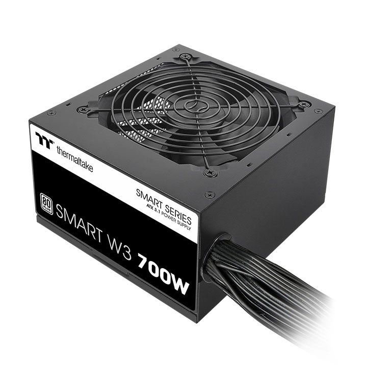 Thermaltake Smart W3 Alimentatore 700W ATX 3.1 80 Plus White con Ventola Silenziosa da 120 mm e Cavi Non Modulari