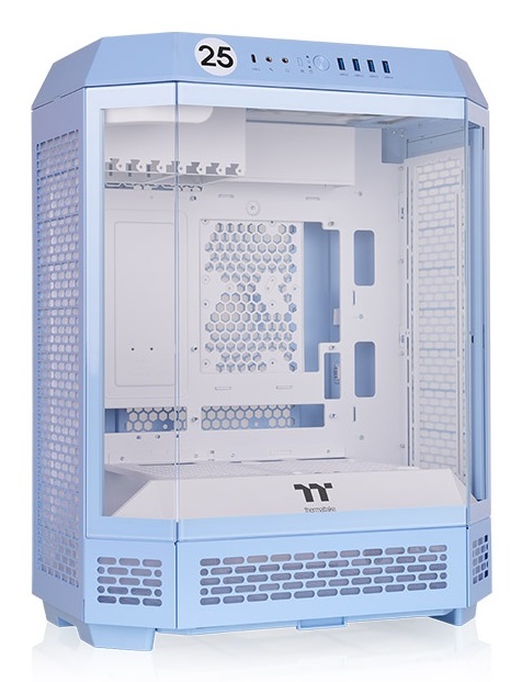 Thermaltake The Tower 600 Hydrangea Blue - Midi Tower Chassis con Design Verticale e Connettori Nascosti