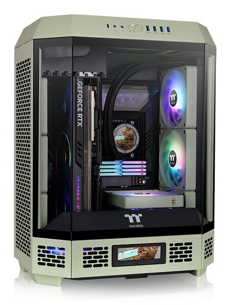 Thermaltake The Tower 600 - Case Midi Tower Verde chiaro con design ottagonale e connettori nascosti
