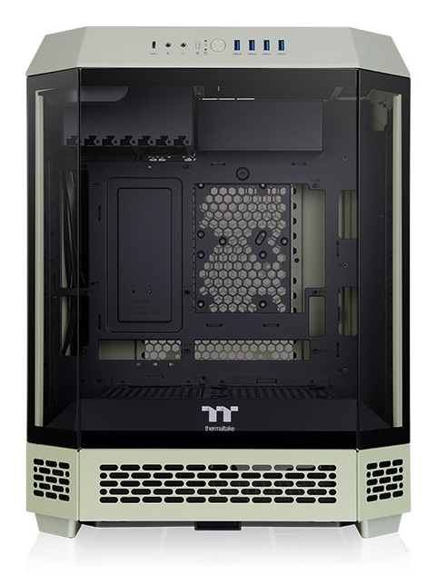 Thermaltake The Tower 600 - Case Midi Tower Verde chiaro con design ottagonale e connettori nascosti