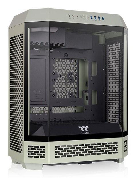 Thermaltake The Tower 600 - Case Midi Tower Verde chiaro con design ottagonale e connettori nascosti