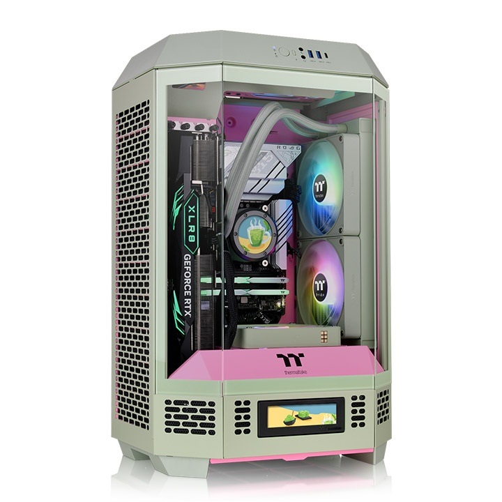 Thermaltake The Tower 300 Micro Tower Chassis Matcha Plum - Design Verticale, Supporto per Mini-ITX e Micro-ATX, Ventole fino a 420 mm