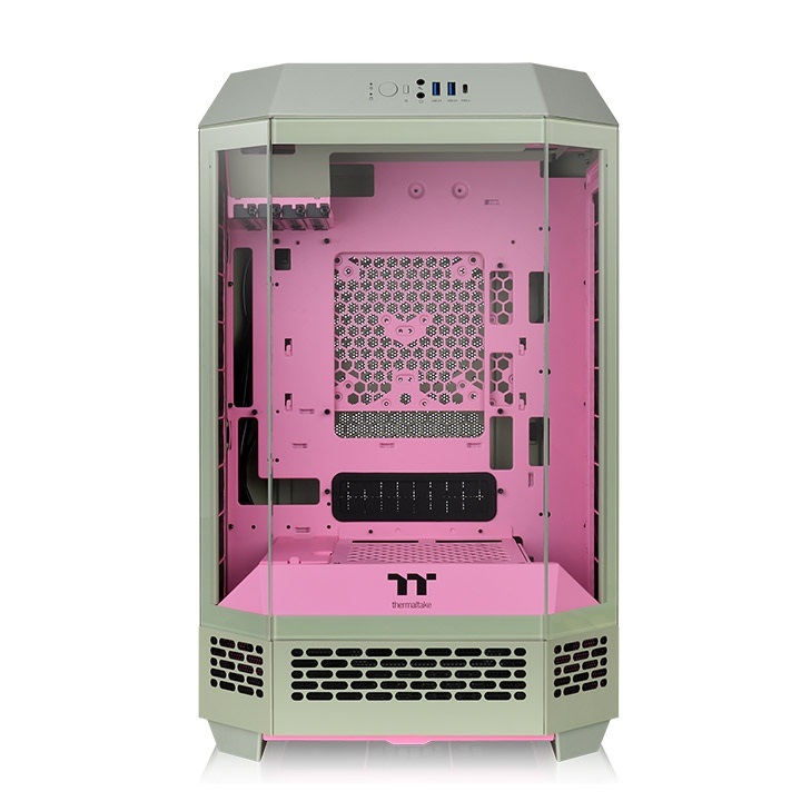 Thermaltake The Tower 300 Micro Tower Chassis Matcha Plum - Design Verticale, Supporto per Mini-ITX e Micro-ATX, Ventole fino a 420 mm