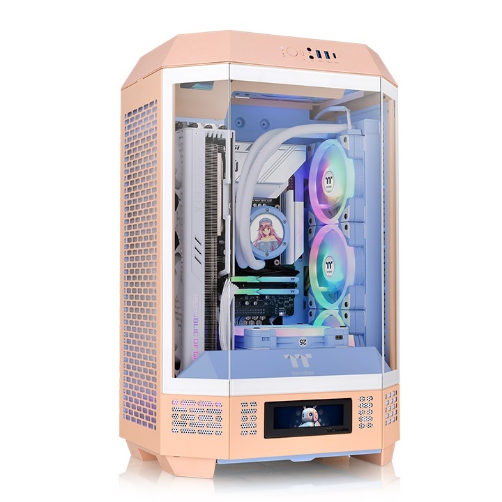 Thermaltake The Tower 300 Micro Tower Chassis - Pesca, Compatibile con Mini-ITX e Micro-ATX, Design Verticale, Supporto Radiatori fino a 420 mm