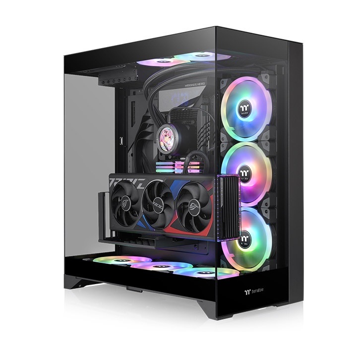 Thermaltake CTE E550 TG Midi Tower Nero - Doppia Camera, 3 Pannelli in Vetro Temperato, Compatibile con Schede Madri Mini ITX, Micro ATX, ATX, E-ATX