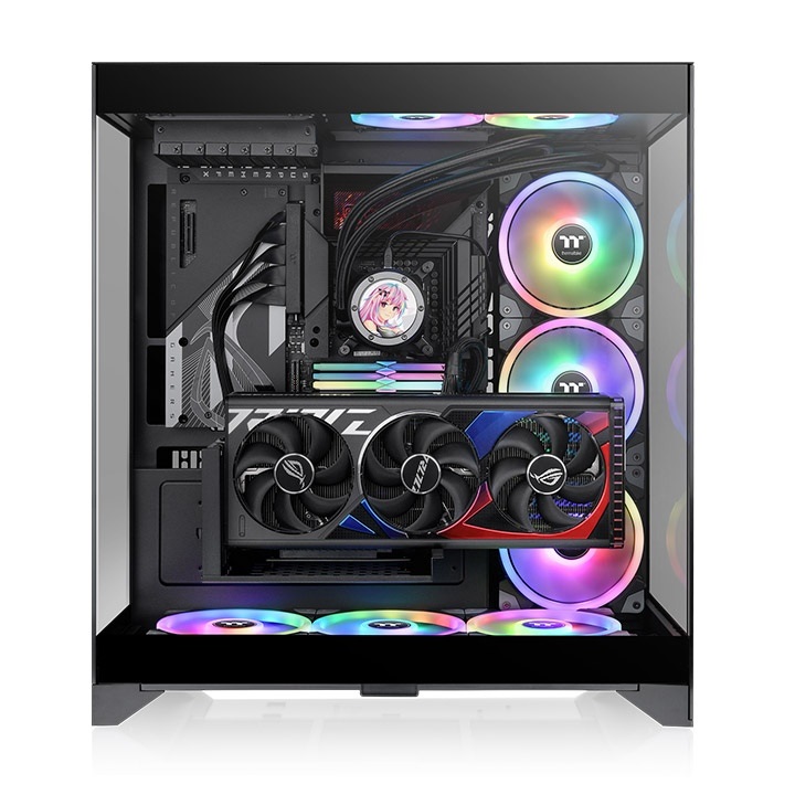 Thermaltake CTE E550 TG Midi Tower Nero - Doppia Camera, 3 Pannelli in Vetro Temperato, Compatibile con Schede Madri Mini ITX, Micro ATX, ATX, E-ATX