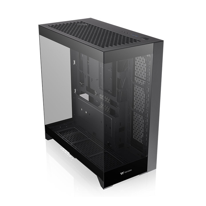 Thermaltake CTE E550 TG Midi Tower Nero - Doppia Camera, 3 Pannelli in Vetro Temperato, Compatibile con Schede Madri Mini ITX, Micro ATX, ATX, E-ATX