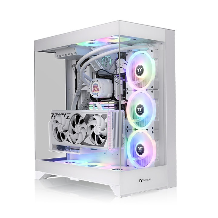 Thermaltake CTE E550 TG Midi Tower Bianco con 3 Pannelli in Vetro Temperato e Connettore Nascosto