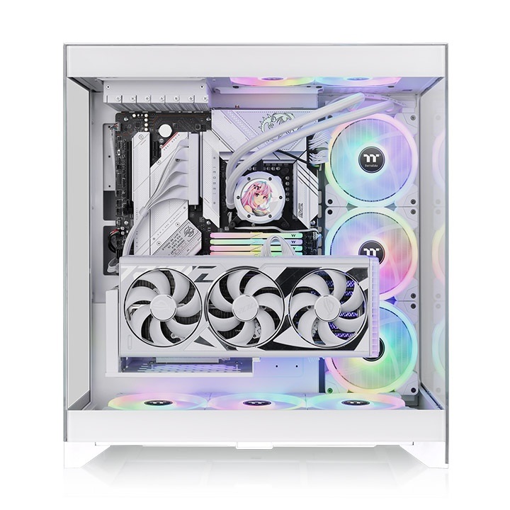 Thermaltake CTE E550 TG Midi Tower Bianco con 3 Pannelli in Vetro Temperato e Connettore Nascosto