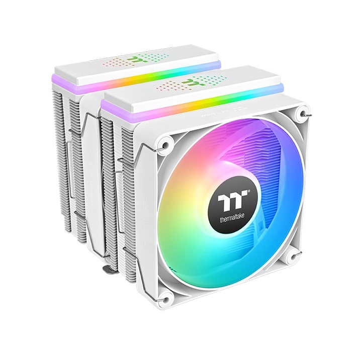 Thermaltake ASTRIA 600 ARGB Raffreddatore d'aria 12 cm Bianco con effetti ARGB e design sottile