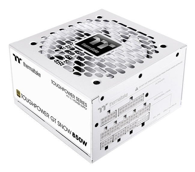 Thermaltake Toughpower GT Snow 850W - Alimentatore Modulare 80 PLUS Gold, ATX 3.1, Bianco