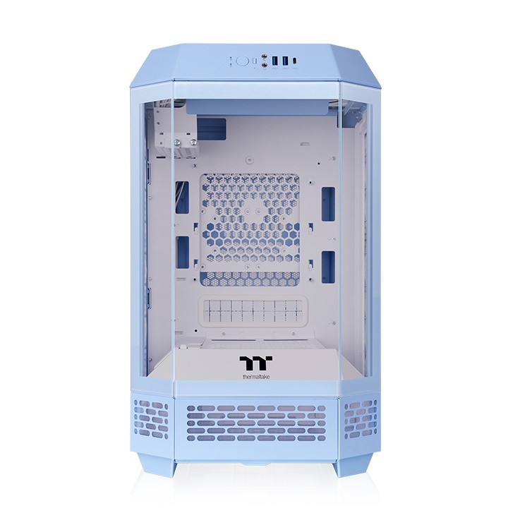 Thermaltake The Tower 250 Hydrangea Blue Mini Tower PC con Display LCD Blu