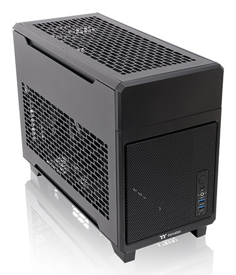 Thermaltake TR100 Mini Tower Nero - Super Compact, supporto schede grafiche fino a 360 mm, compatibile Mini ITX